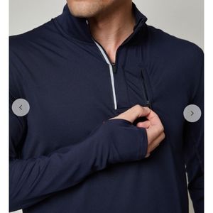 Men's Navy Quarter-Zip Performance Shirt